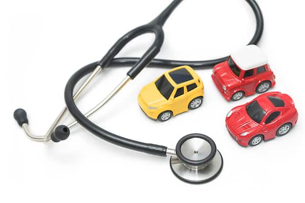 Stethoscope with car , maintenance and repair concept